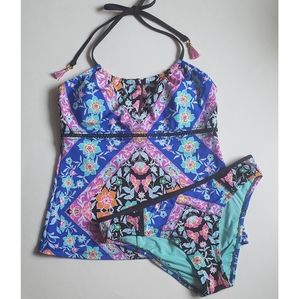 Nanette Lapore Swim NWT  2 Piece Tankini Swim Suit